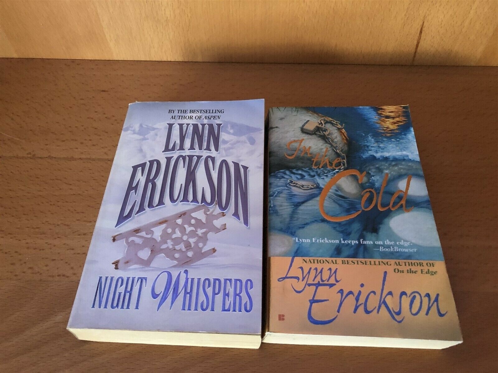LYNN ERICKSON 2 PAPERBACK BOOKS IN THE COLD & NIGHT WHISPERS