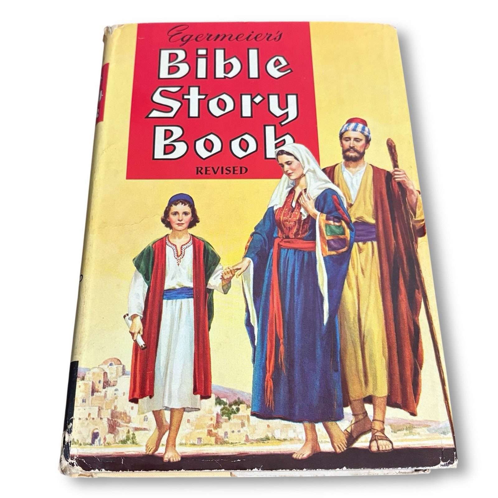 1963 Egermeier’s Bible Story Book Warner Press HCDJ Revised Young & Old