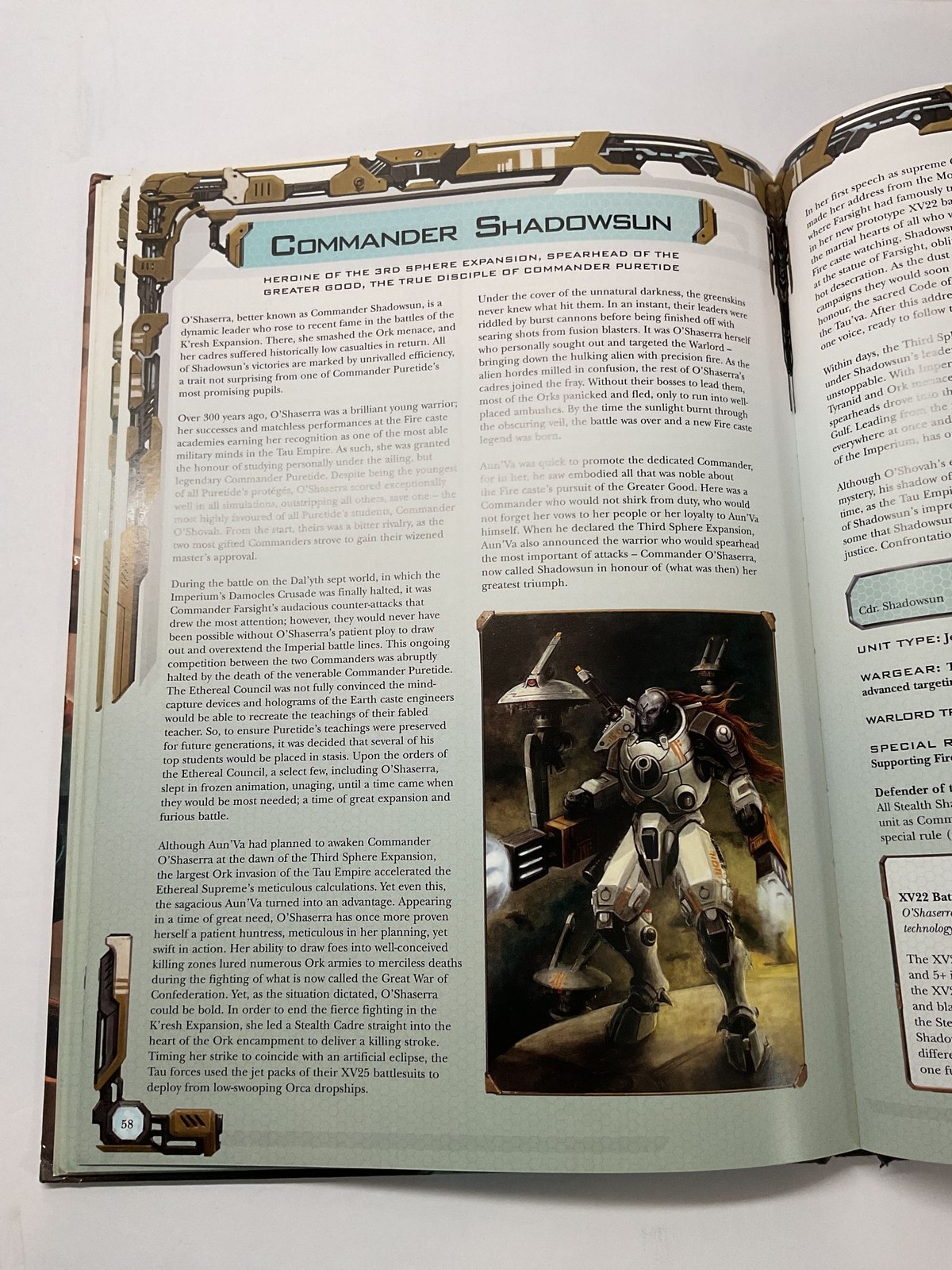 Games Workshop Warhammer 40,000 Codex Tau Empire Hardcover Rulebook Used Gaming