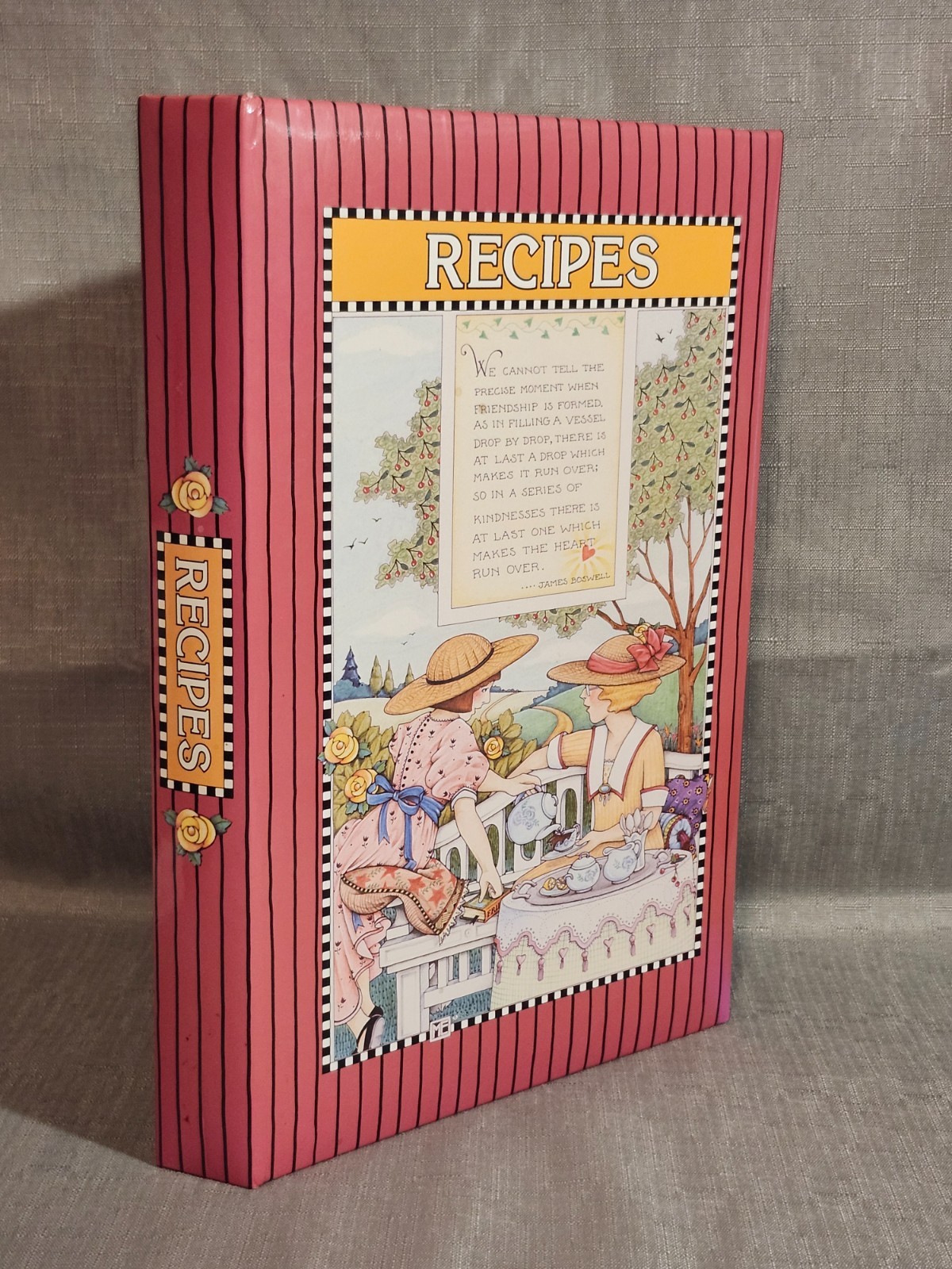 Mary Engelbreit 3 Ring Binder Recipes Book (Blank) 3 X 5 Recipe Cards HC 1990