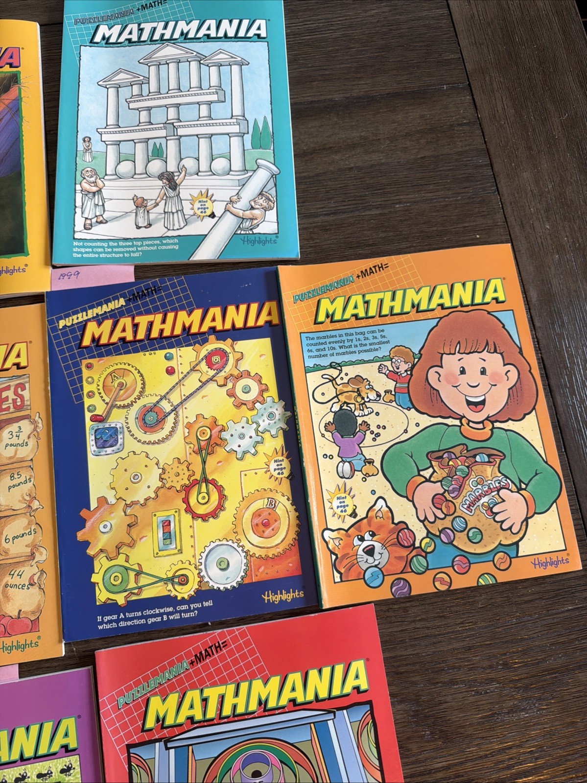 1999 Highlights Mathmania Puzzle Activity Books (Lot of 16) Homeschool Learning