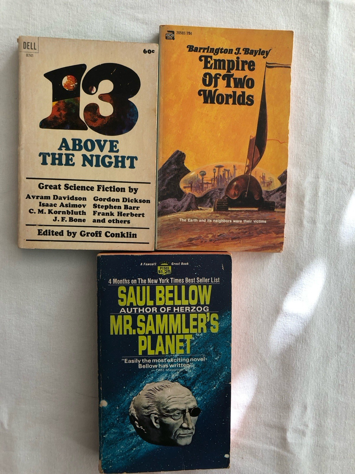 VTG Sci Fi Lot: 13 Above The Night/Empire of Two Worlds/Mr. Sammler’s Planet