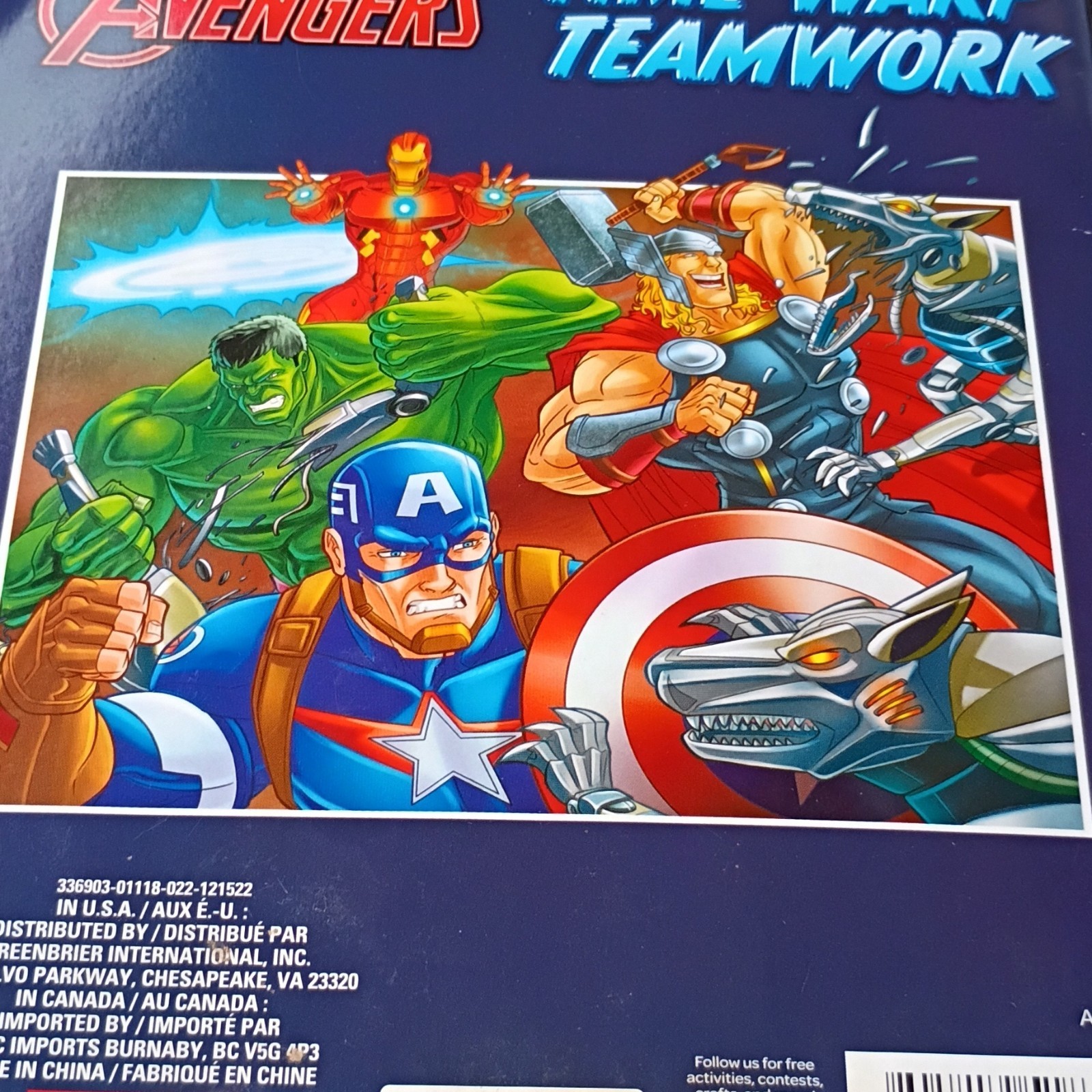 Marvel Avengers Time Warp Teamwork Activity Book Bendon PB Illustrated Ages 2-3