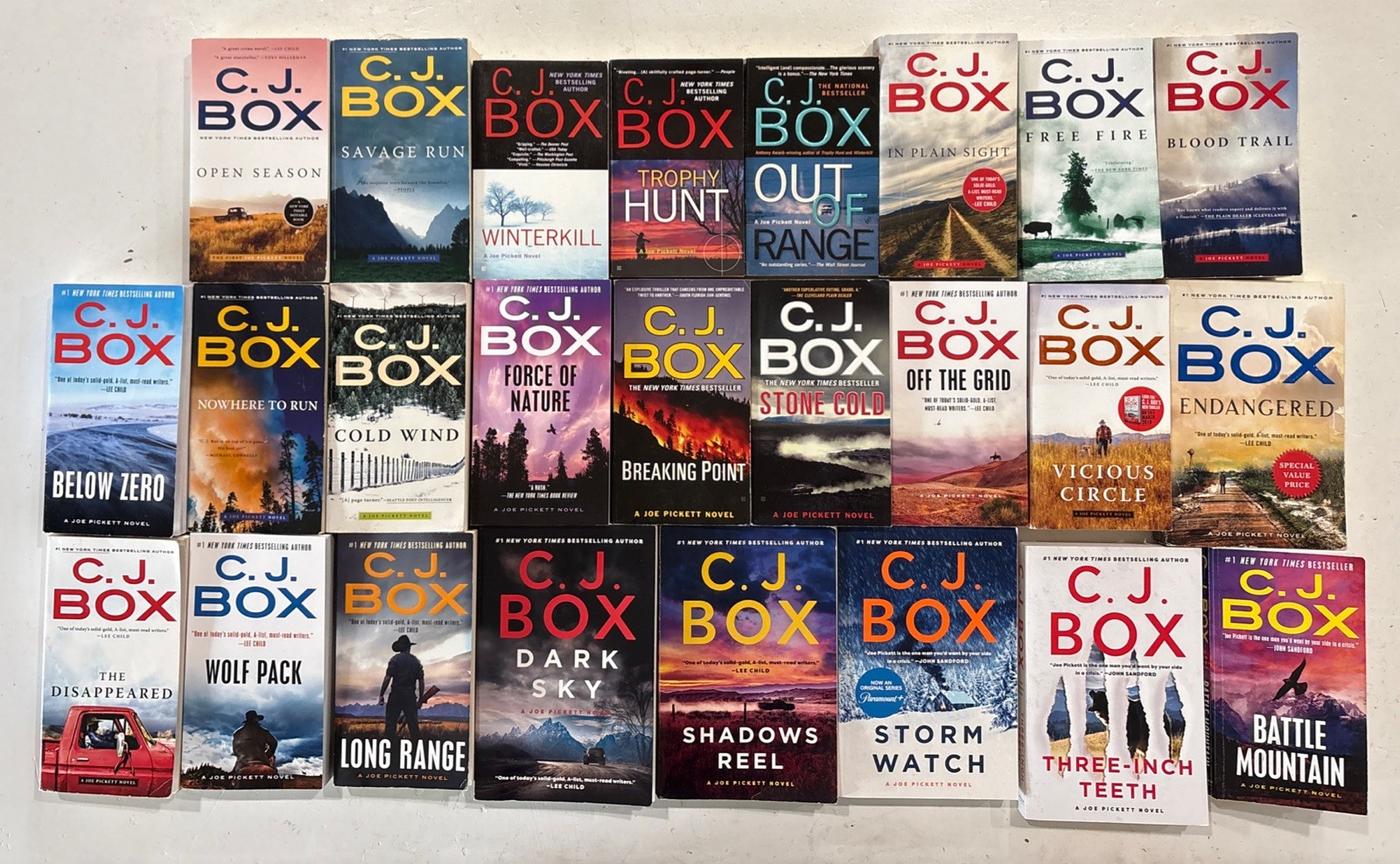 25 Book Lot Complete JOE PICKETT “Game Warden” Series Books 1-25 CJ BOX PB Set