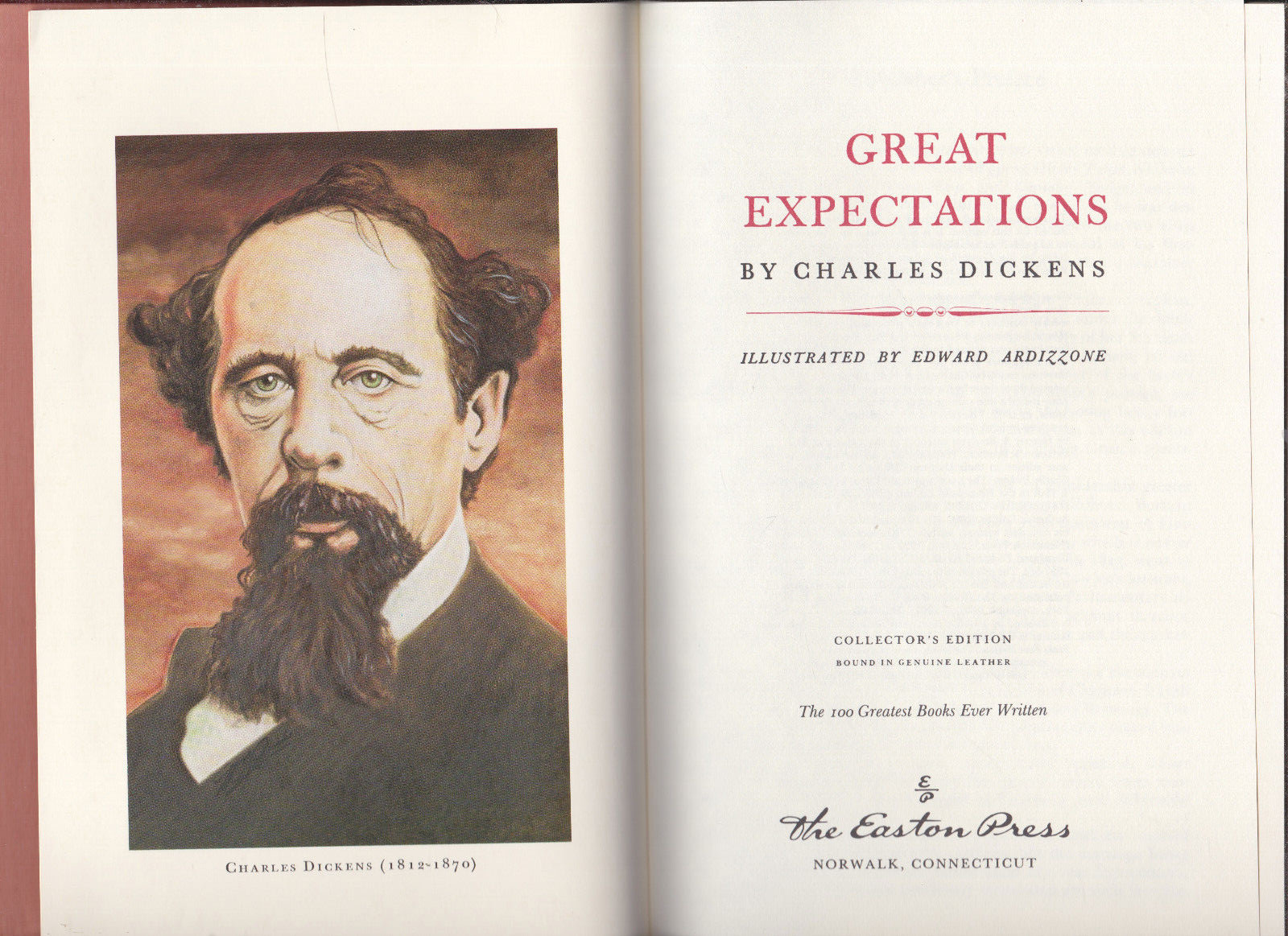 Great Expectations: Collector’s Edition Genuine Leather The Easton Press 1979 VG