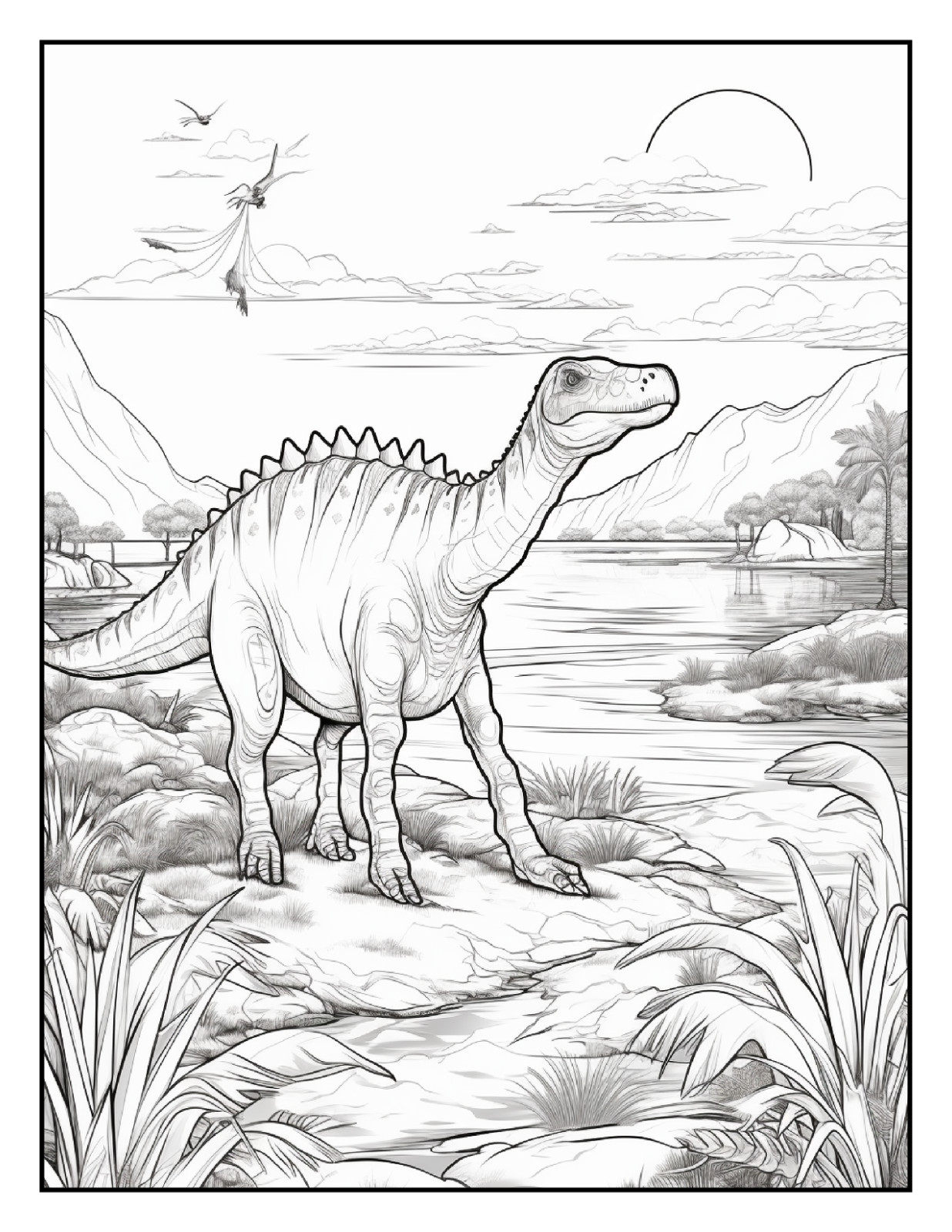 “Cute Dinosaur Coloring Book fun for allFun, Creative & Relaxing Art Pages