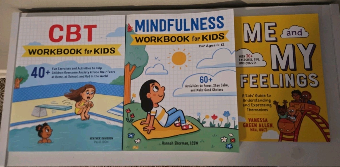 Lot of CBT Workbook for Kids, Mindfulness Workbook for Kids, Me And My Feelings