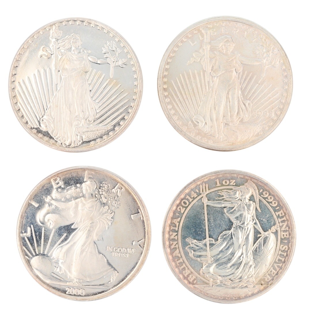 Assorted 1 oz .999 Fine Silver Rounds / Bar Variety Collection Set of 34