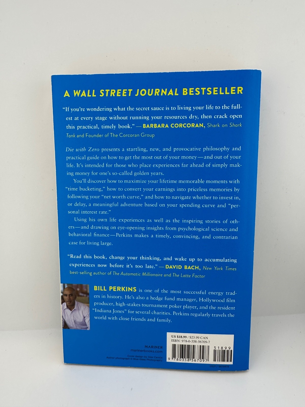 Die With Zero by Bill Perkins 2021 Paperback WSJ Bestseller