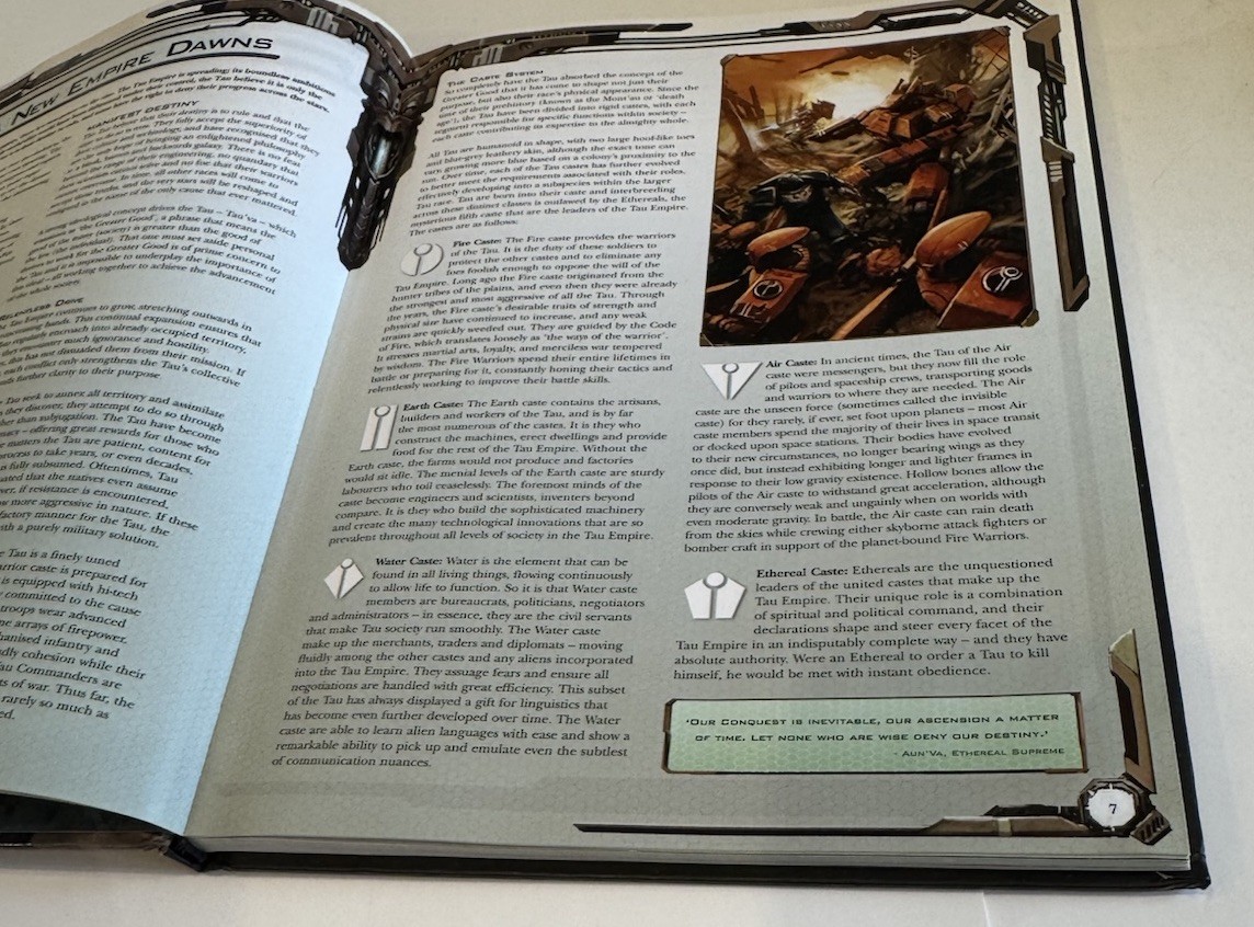 Games Workshop Warhammer 40,000 Tau Empire Codex 2012 Hardcover