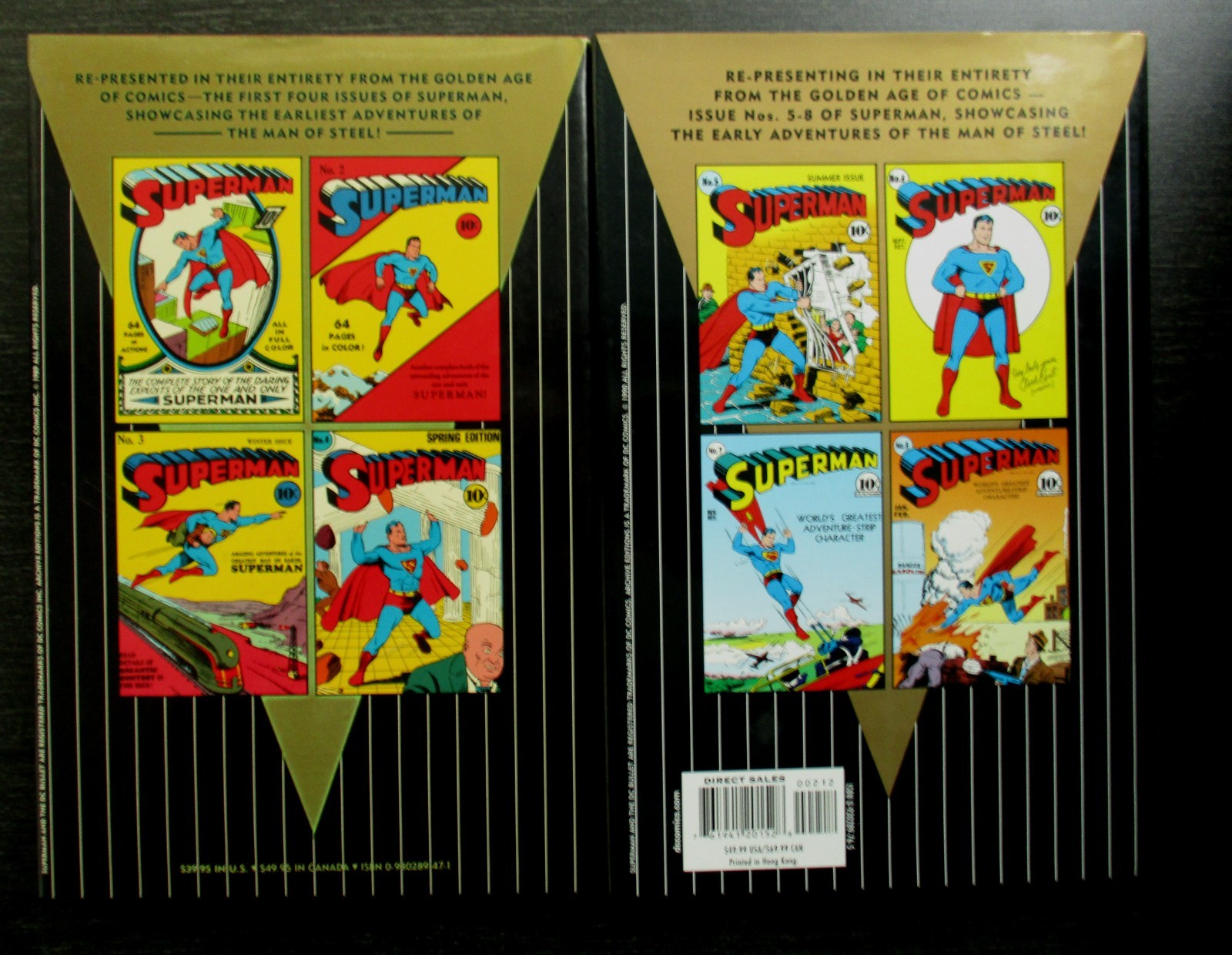 Archive Editions Superman Archives volumes 1-4 & 6-7 Hardcover w/dj VG