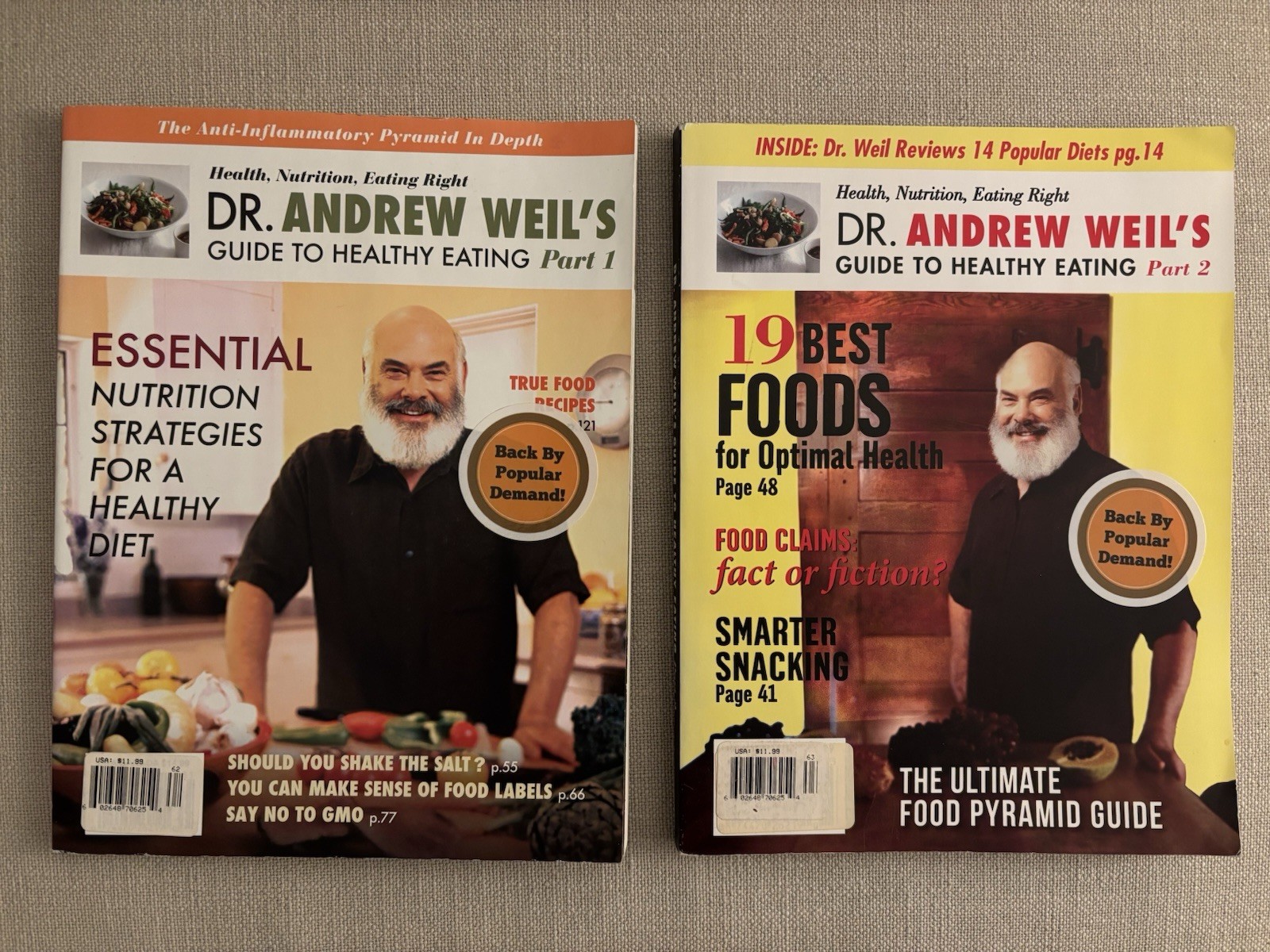 Andrew Weil Guide to Healthy Eating Parts 1 & 2 Paperback Nutrition Food Diet