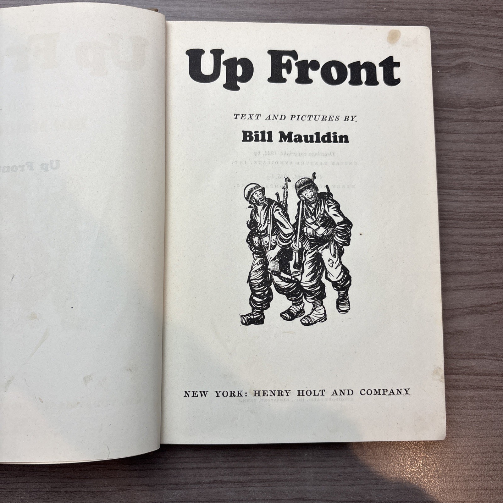 Up Front by Bill Mauldin c. 1945 First Edition HC