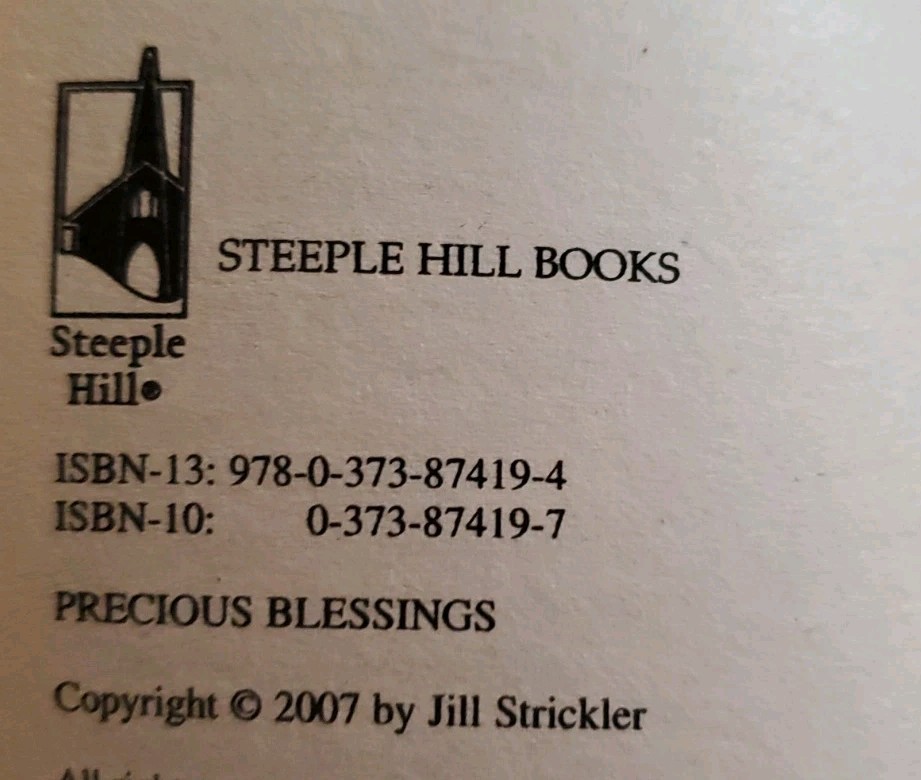 ☆Love Inspired☆ Precious Blessings -The McKaslin Clan By Jullian Hart -Paperback