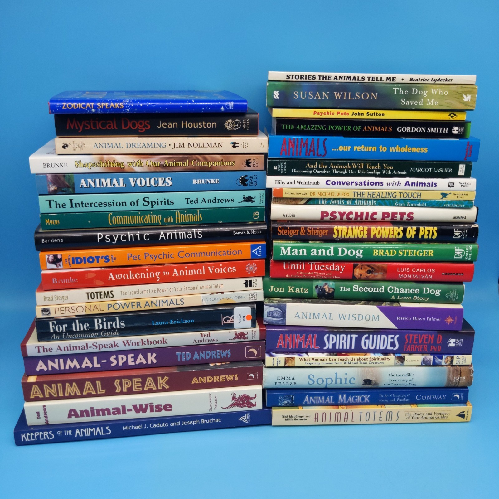 Lot x38 Psychic Pets Animals books new age spirit telepathy communication + more