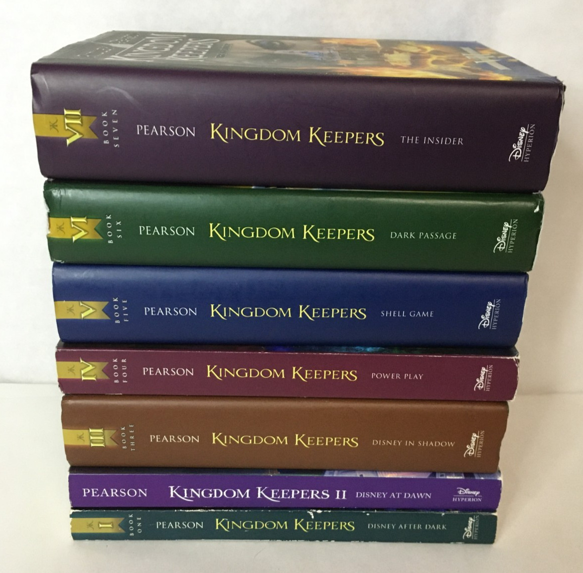 Lot of 7 Complete Kingdom Keepers Series Books 1-7 by Ridley Pearson – HC & PB