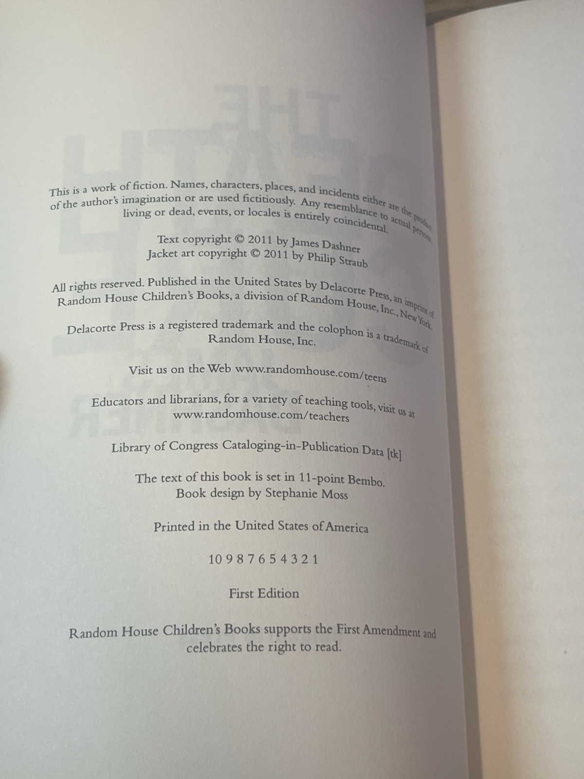 The Death Cure – James Dashner – US Advance Reader Copy Very Rare Stated 1ST ED