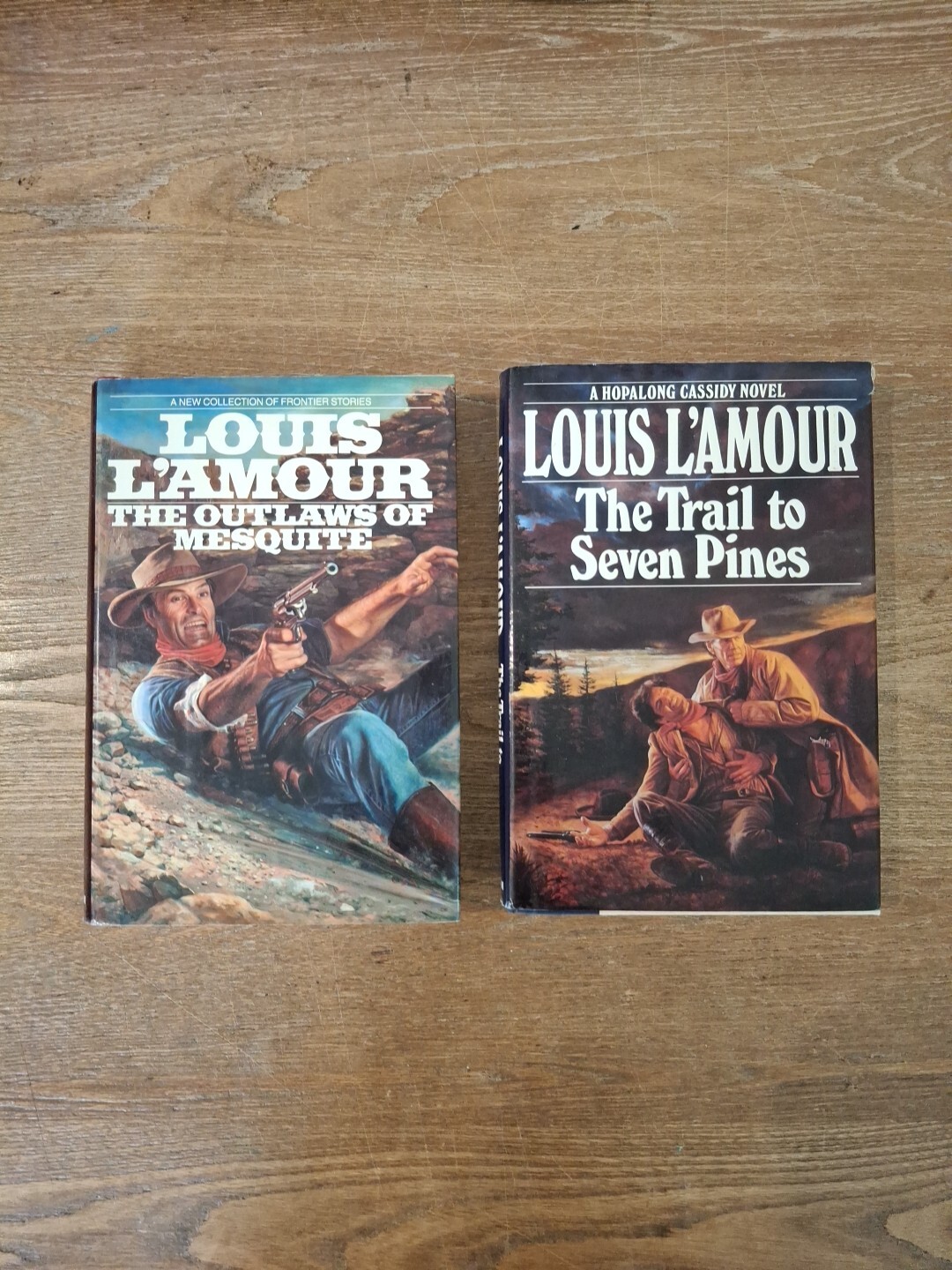 Louis L’Amour ” The Outlaws Of Mesquite” & Trail To Seven Pines 1990s Hardback