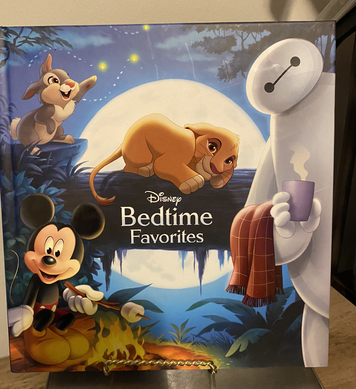 DISNEY Press Book Hardback NEW Bedtime Favorites Mickey Simba Bambi Winnie