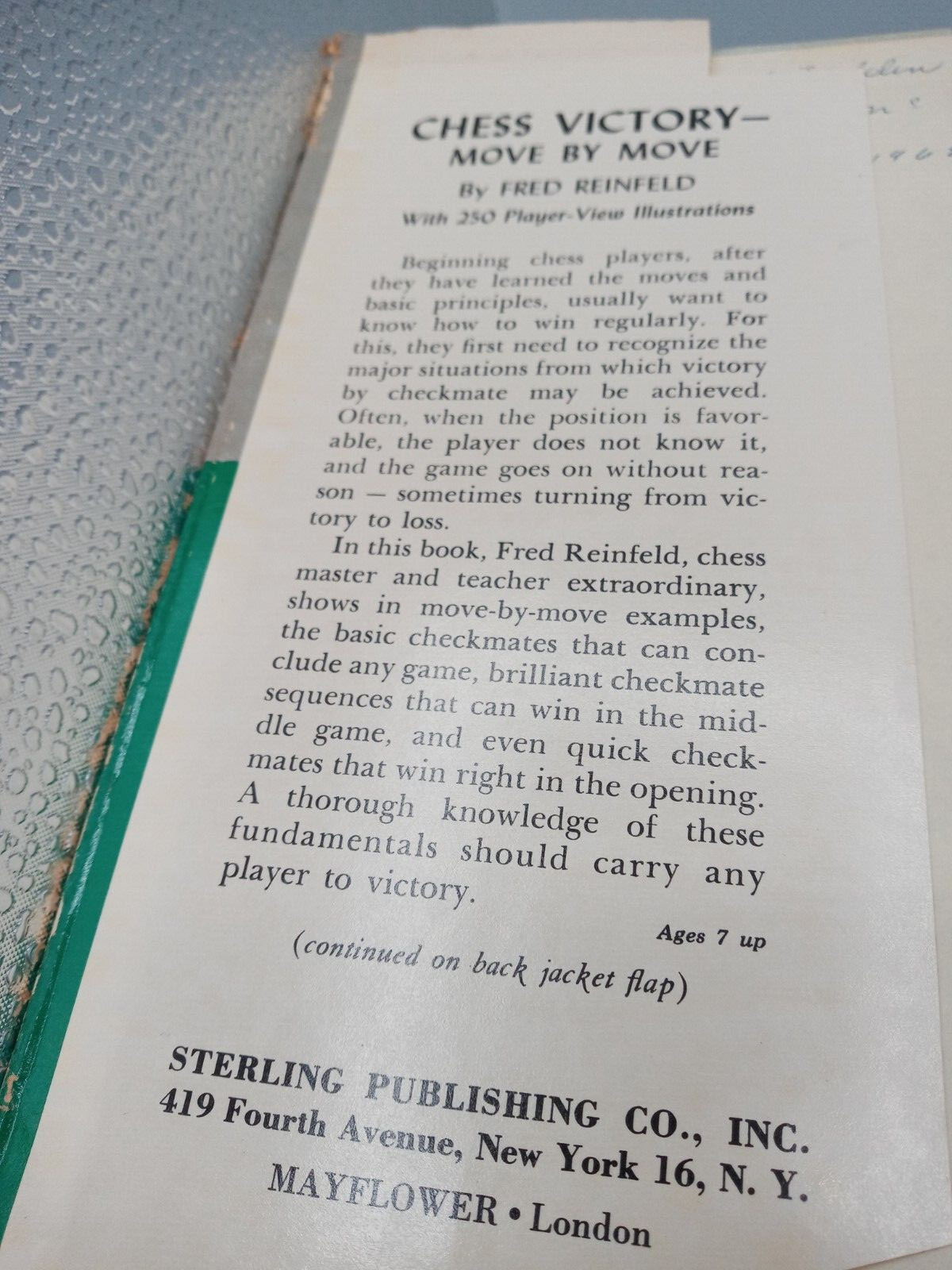 CHESS VICTORY Move by Move – w/ Player-View – By Fred Reinfeld HC