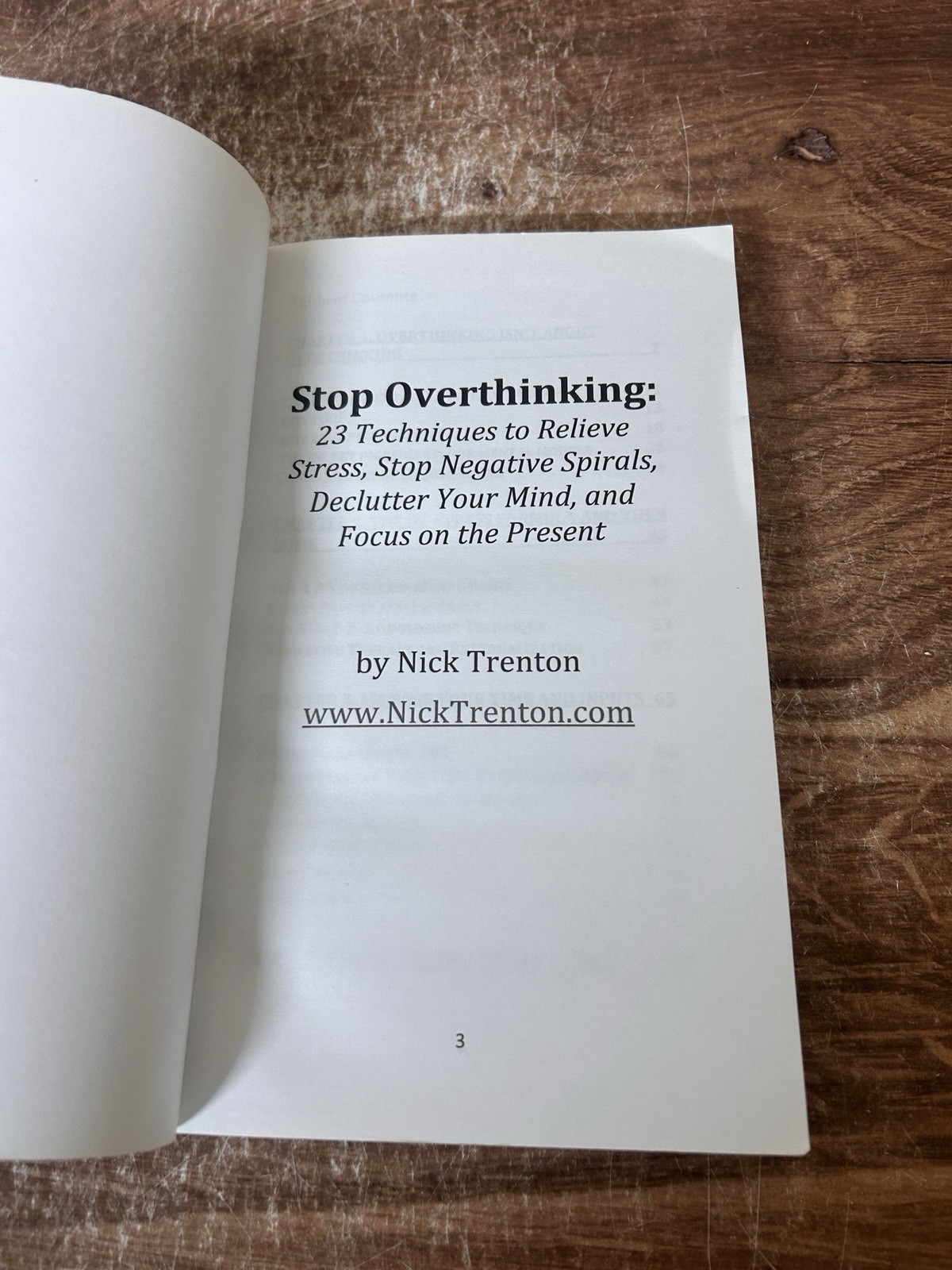 Stop Overthinking By Nick Trenton Paperback