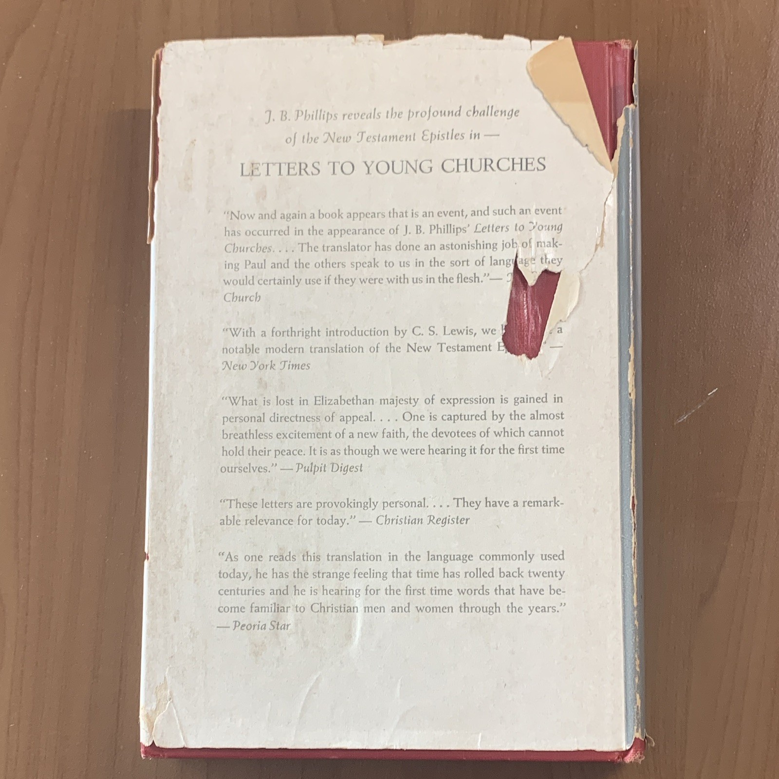 Macmillan The Gospels Translated into Modern English J. B. Phillips HC 1956 DJ