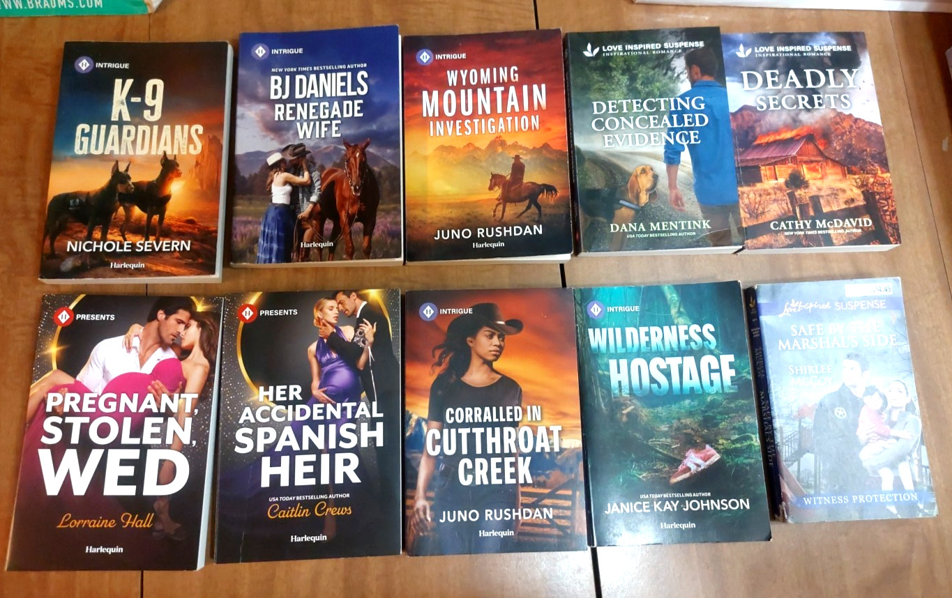 Harlequin Romantic Suspense Intrigue Lot of 10 Various Authors & Genres